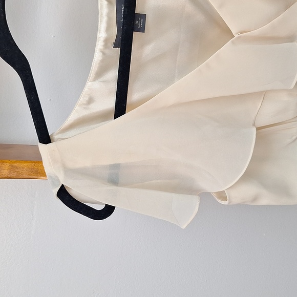 Liz Claiborne Tulip Dress Off White and Navy Blue Size 10 - Picture 4 of 16